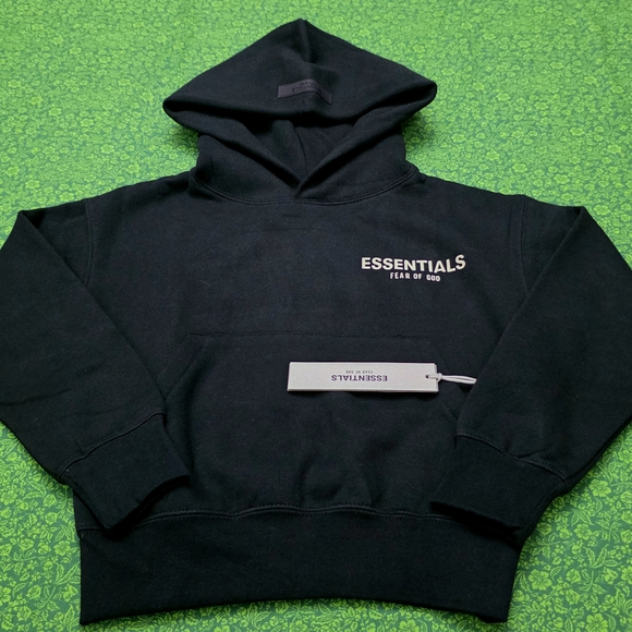 Fear of God Essentials Black Hoodie for Kids - Picture 2 of 16